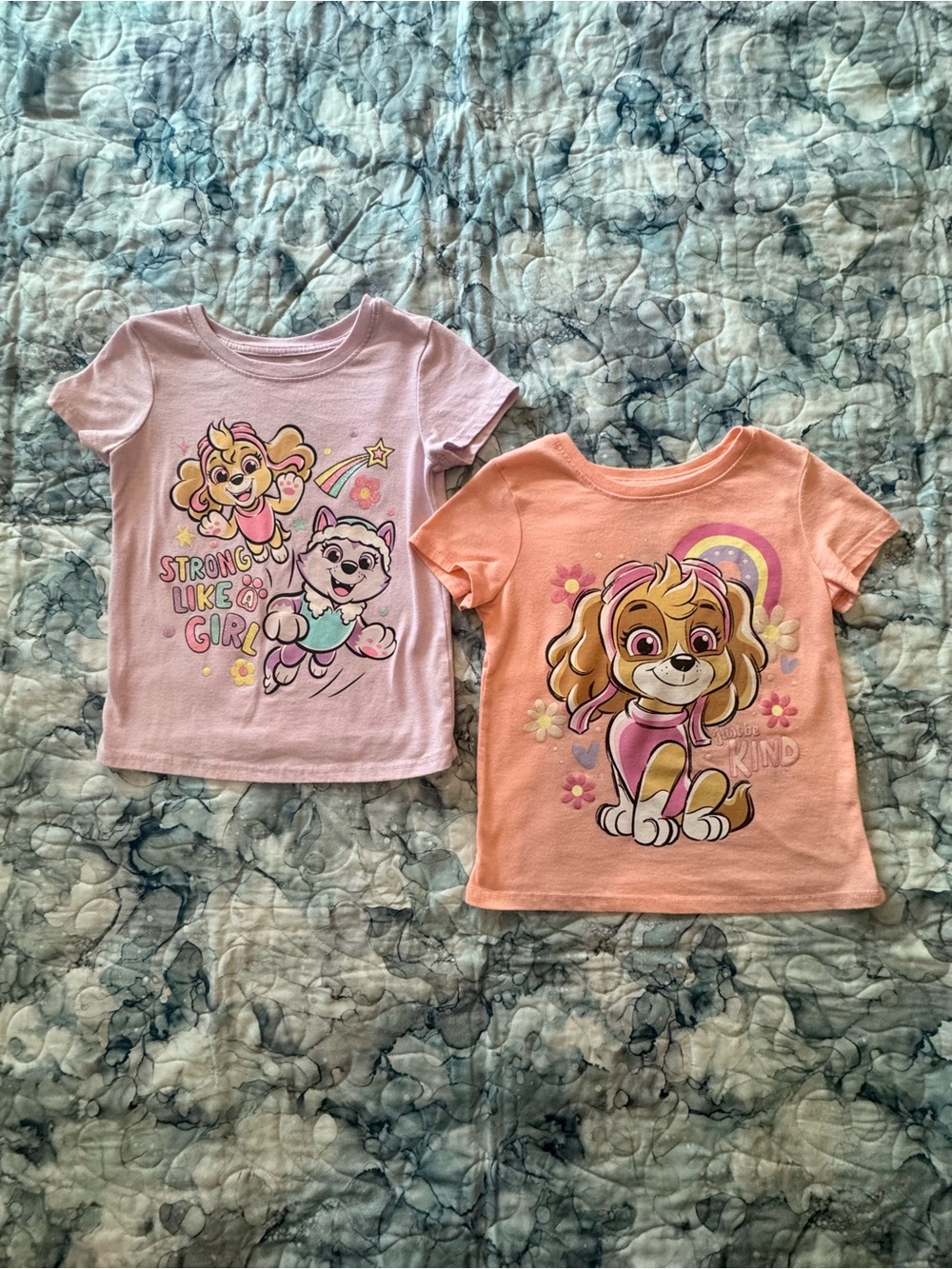 jumping beans Pink & Peach Girls' Paw Patrol Short Sleeve Set